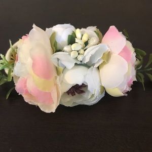 Floral crown on nylon. Size 12 mo